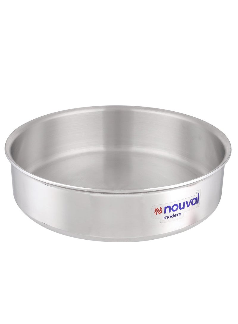 نوفال طقم صينية دائرية للخبز والبيتزا 4 قطع  ثقيل جدا24-26-28-30 سم بجودة عالية صناعة مصرية - Image 5